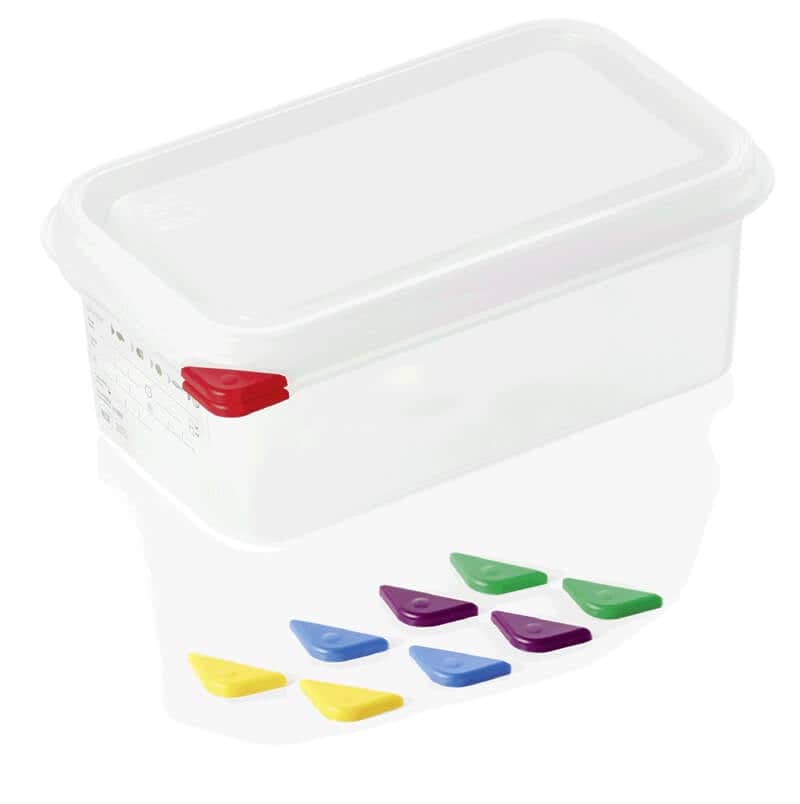 Recipiente de almacenamiento GN 1/4 juego con tapa, PP - 2,8 l / H 10 cm
