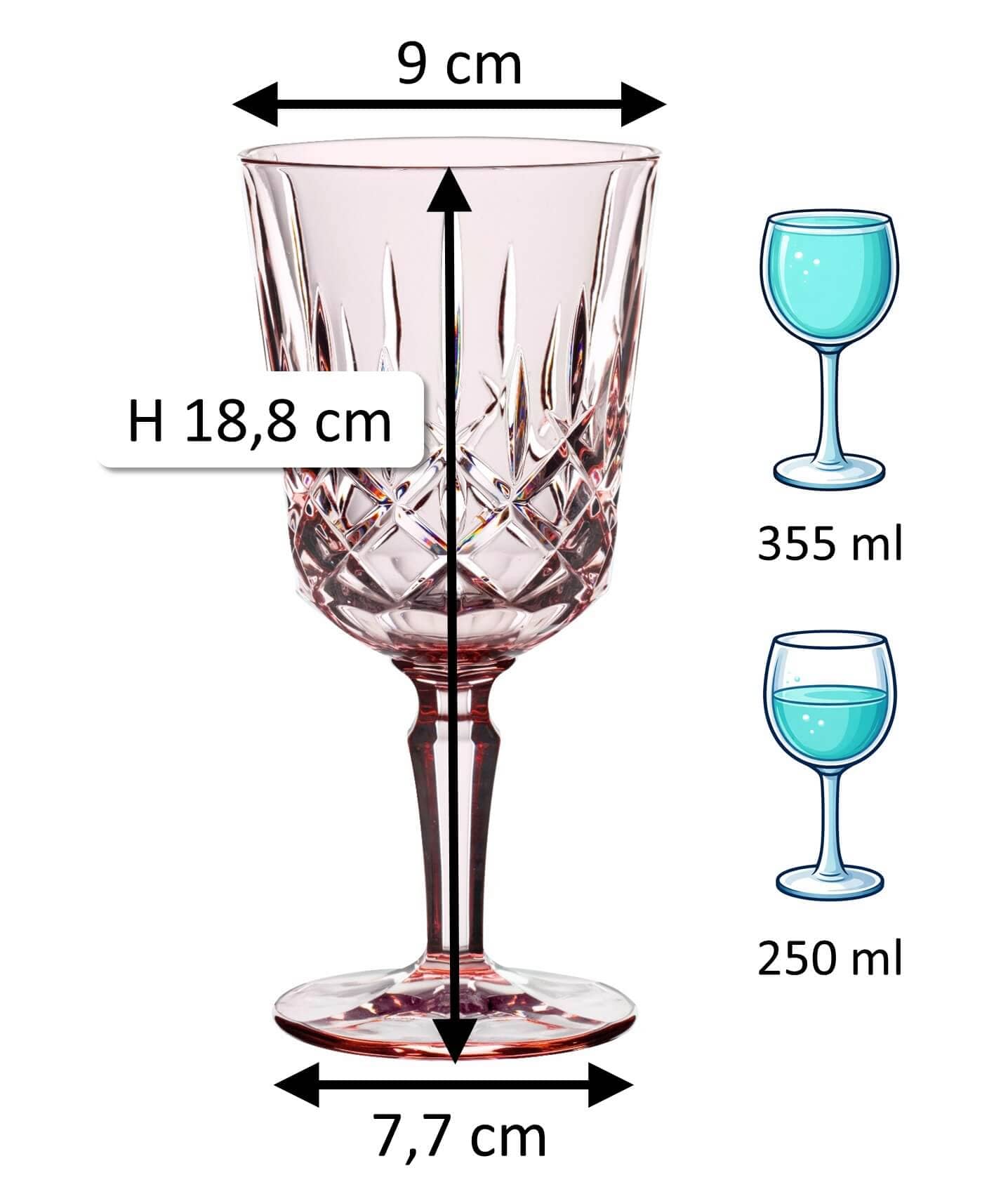 Cocktail/Wine glass rose Noblesse, Nachtmann - 355ml (2 pc.)