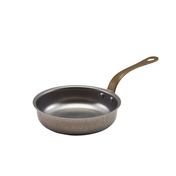 Mini sartén, acero inoxidable vintage - 13,5 x 3,75 cm (6 uds)