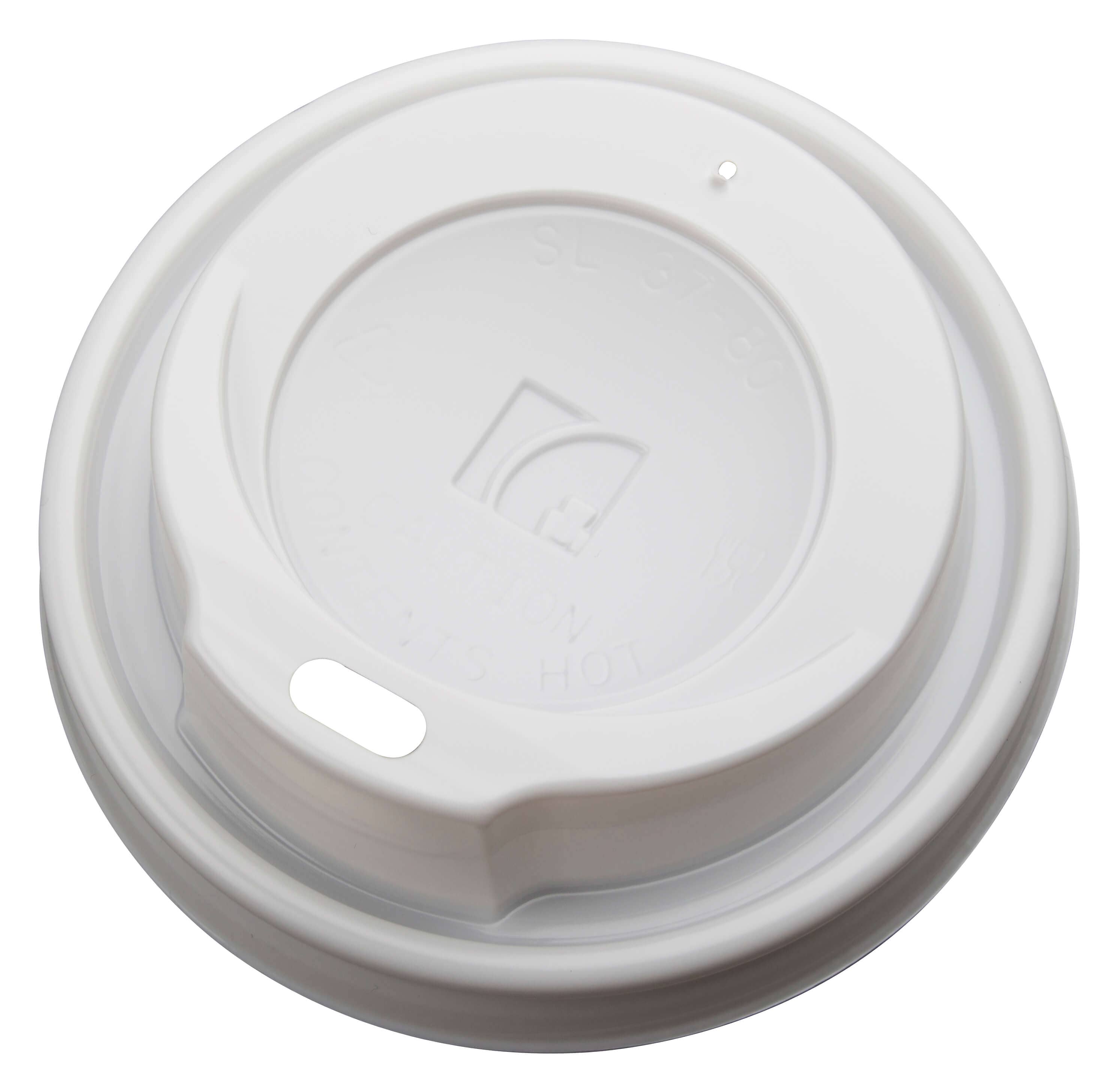 Tapa para taza de café de 0,2 l, blanca, Eco - 100 uds.