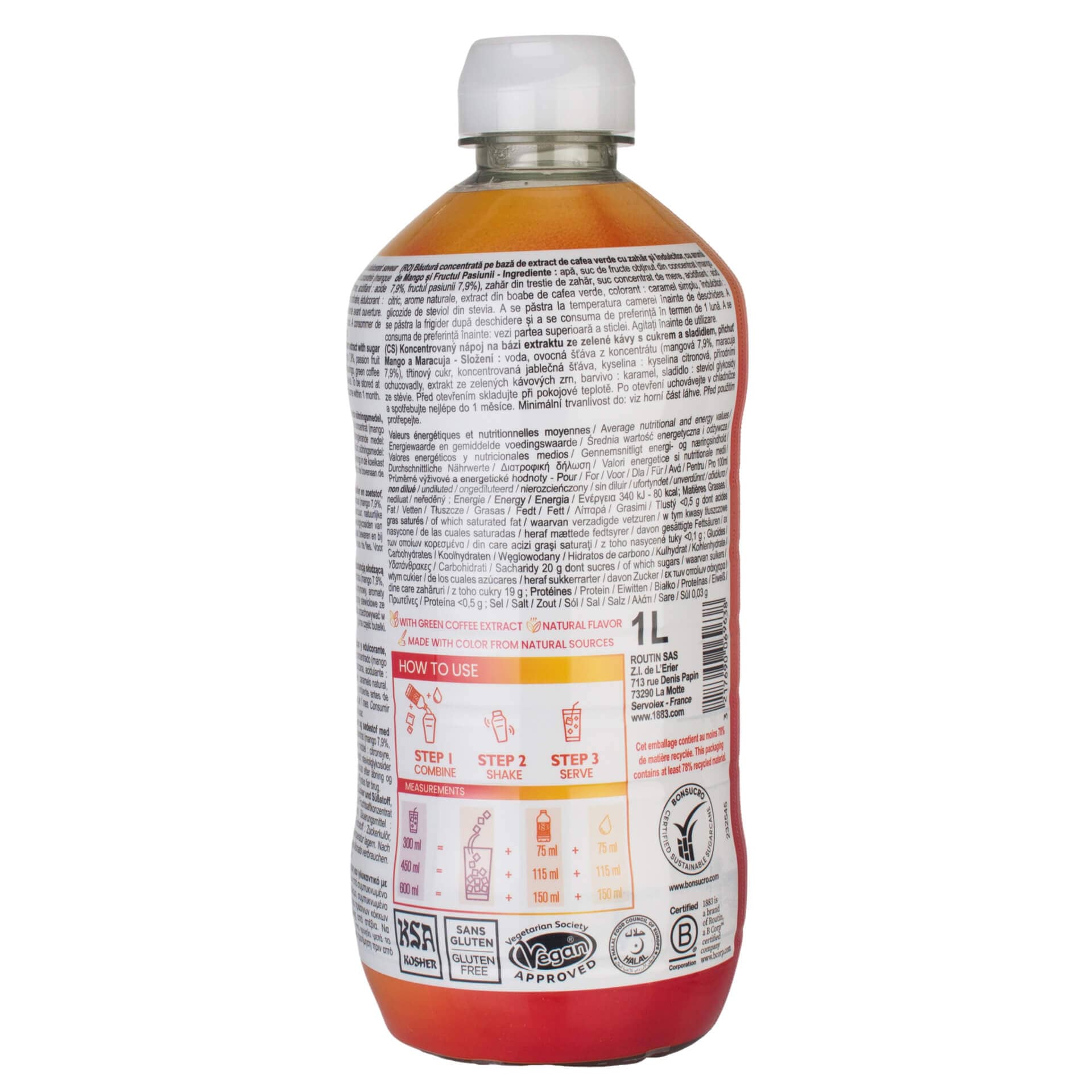 Mango-Passion Fruit - Maison Routin 1883 Refresher Mix (1.0 L)