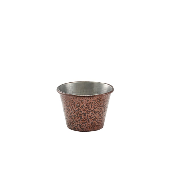 Dipschale, Edelstahl gehämmert, vintage kupferfarben - 5,7x4cm (24 Stk.)