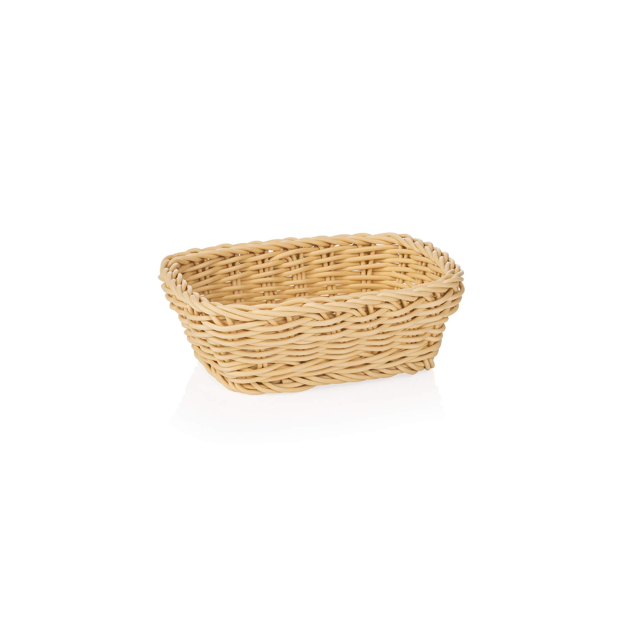 Polypropylene basket light beige - 19x13x6cm
