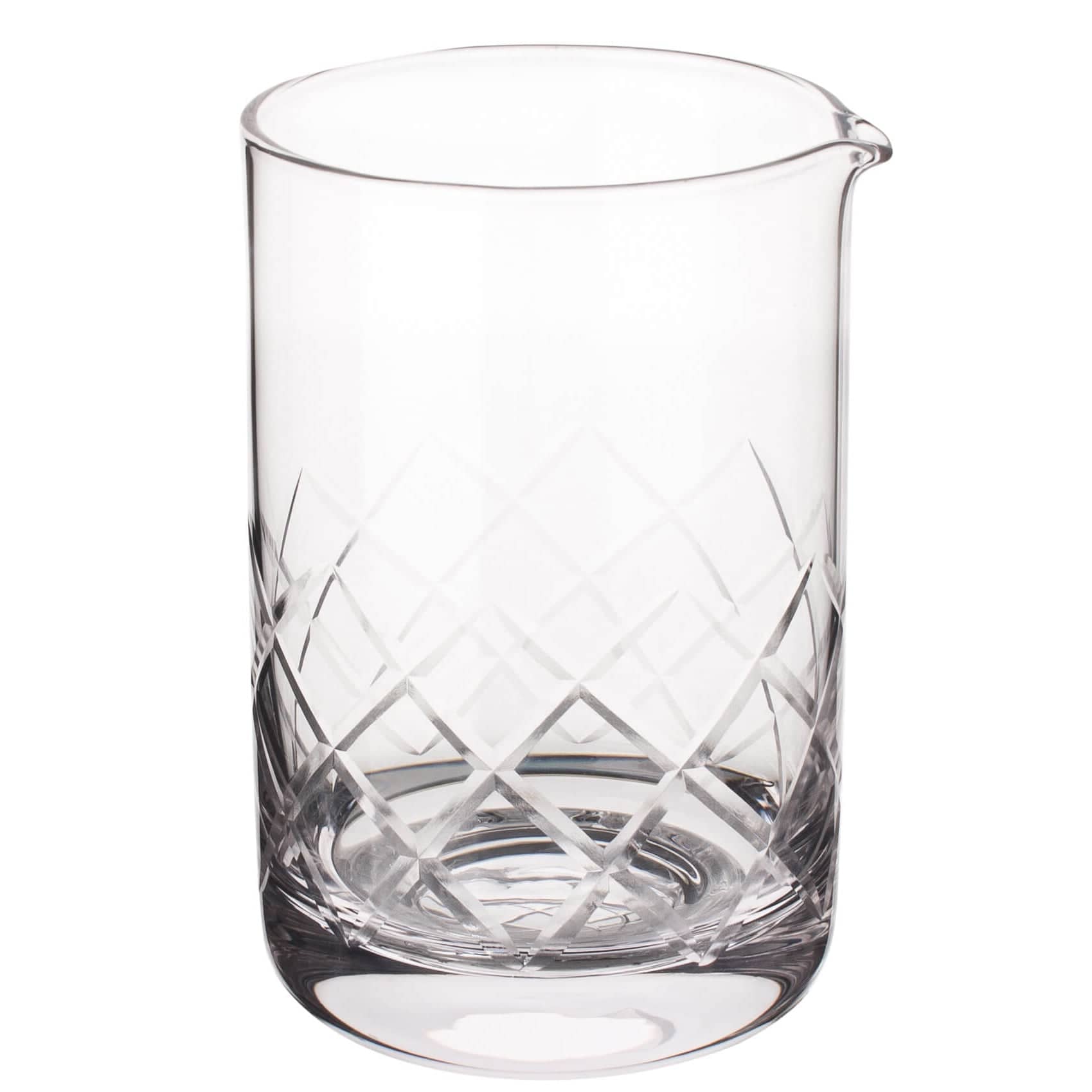 Diamond-cut mixing glass, seamless with spout, Prime Bar - approx. 600 ml