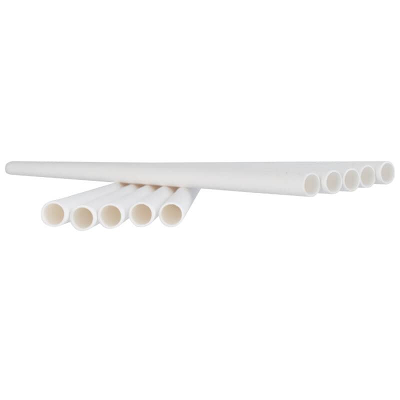 Drinking straws, paper (6x200mm), Prime Bar - white (100 pcs.)