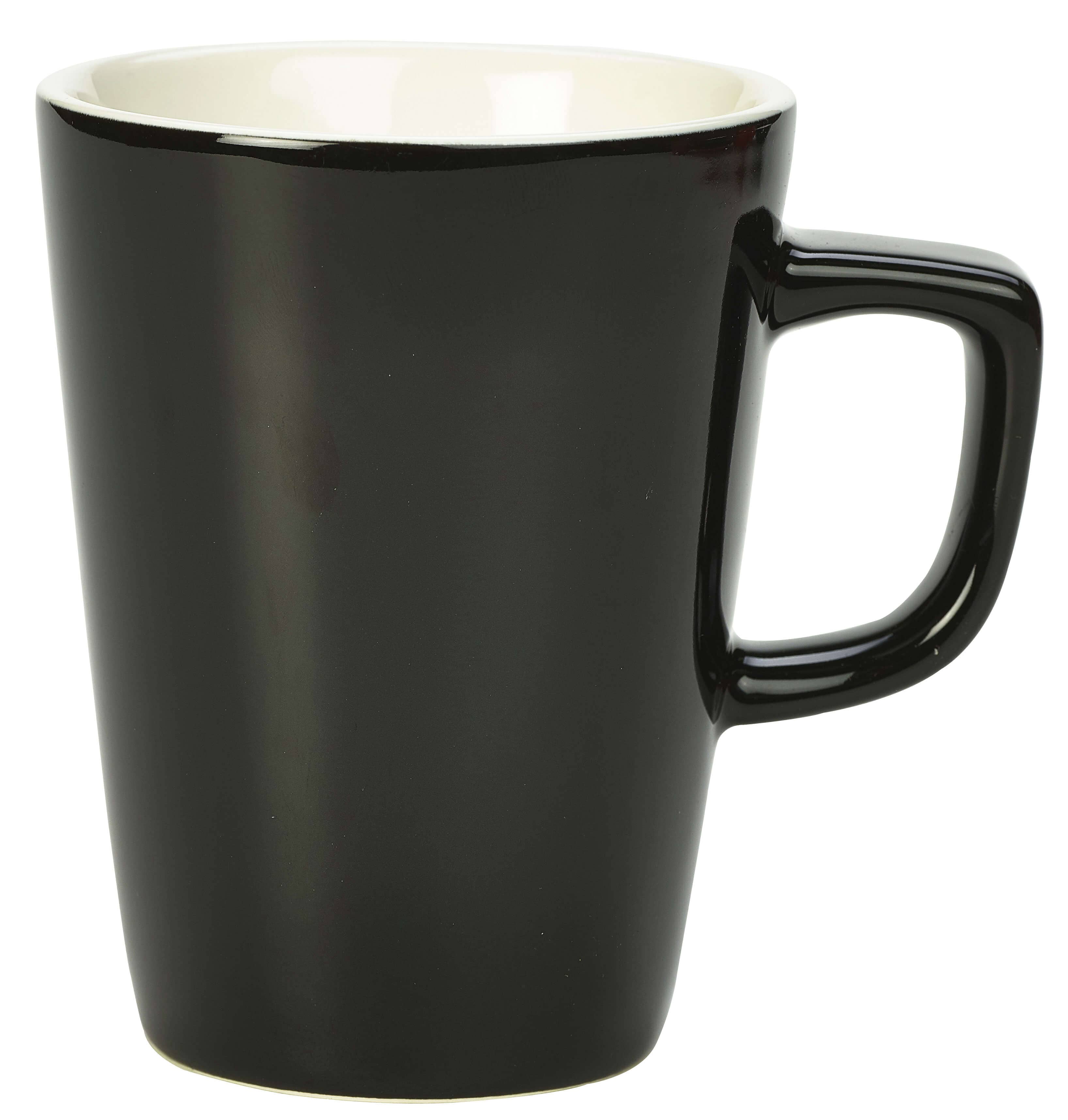 Henkelbecher schwarz - 340ml (6 Stk.)