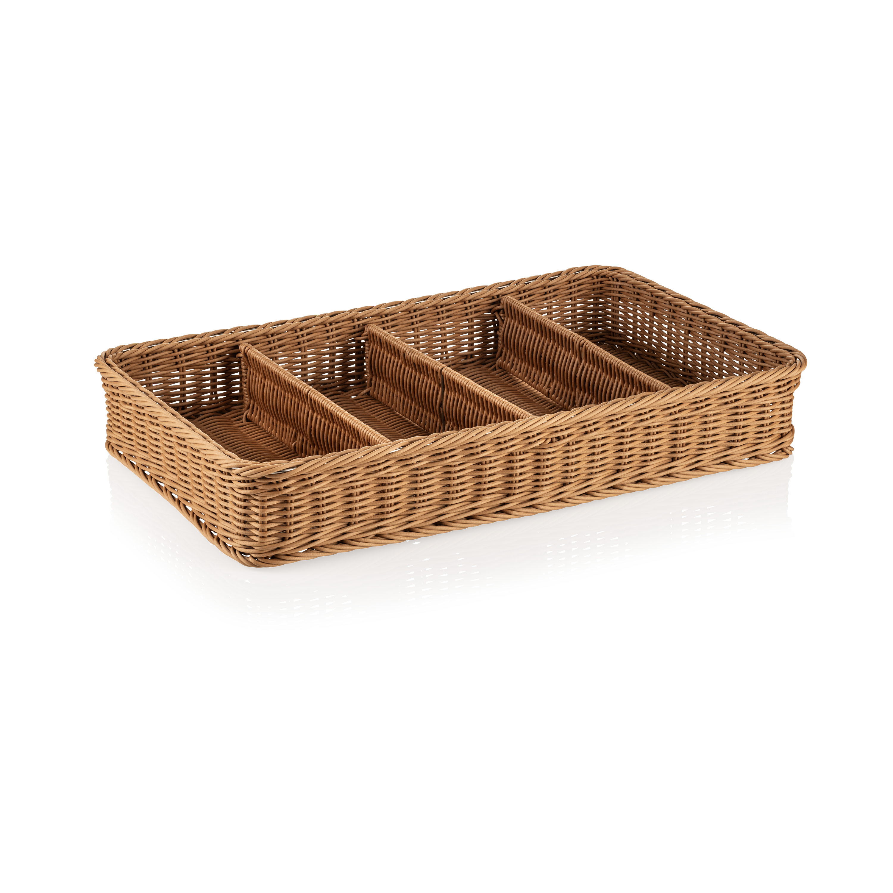 Panier à couverts en polypropylène beige - 53x32,5x9cm (GN 1/1)