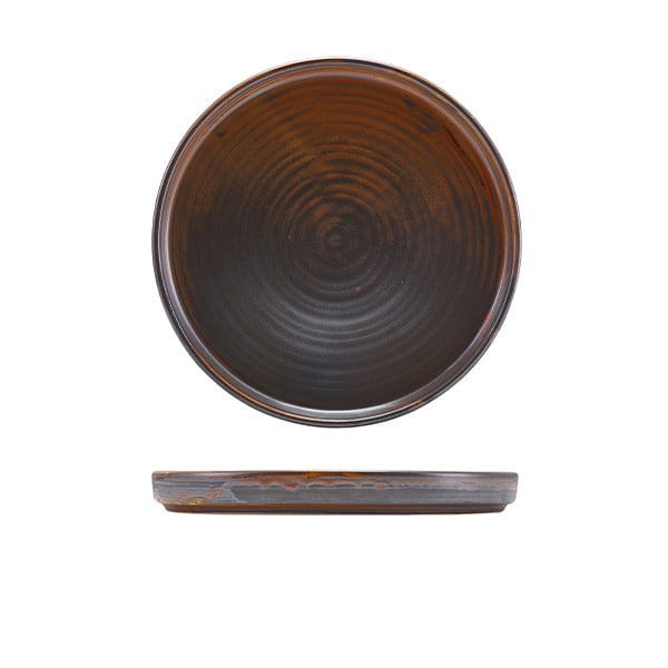 Assiette de présentation basse Terra Rustic Copper – 21 cm (6 pcs)