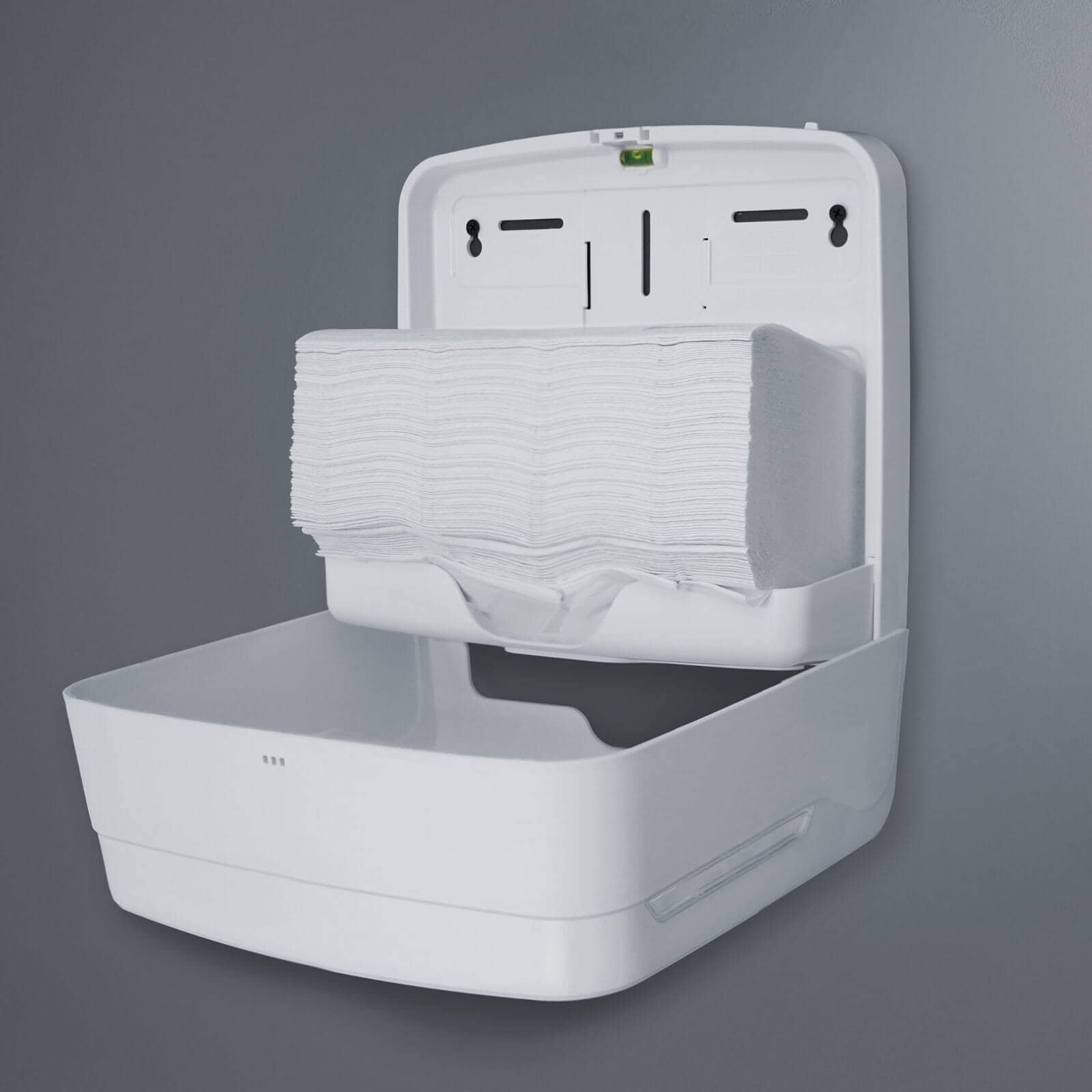 Handtuchspender Mini für Papierhandtücher - weiß matt