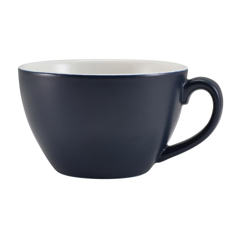 Tasse à café au lait en porcelaine bleu mat – 340 ml (6 pcs)