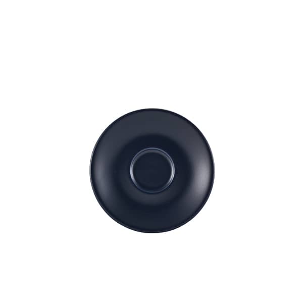 Plato para café espresso de porcelana azul mate – 12 cm (6 uds)