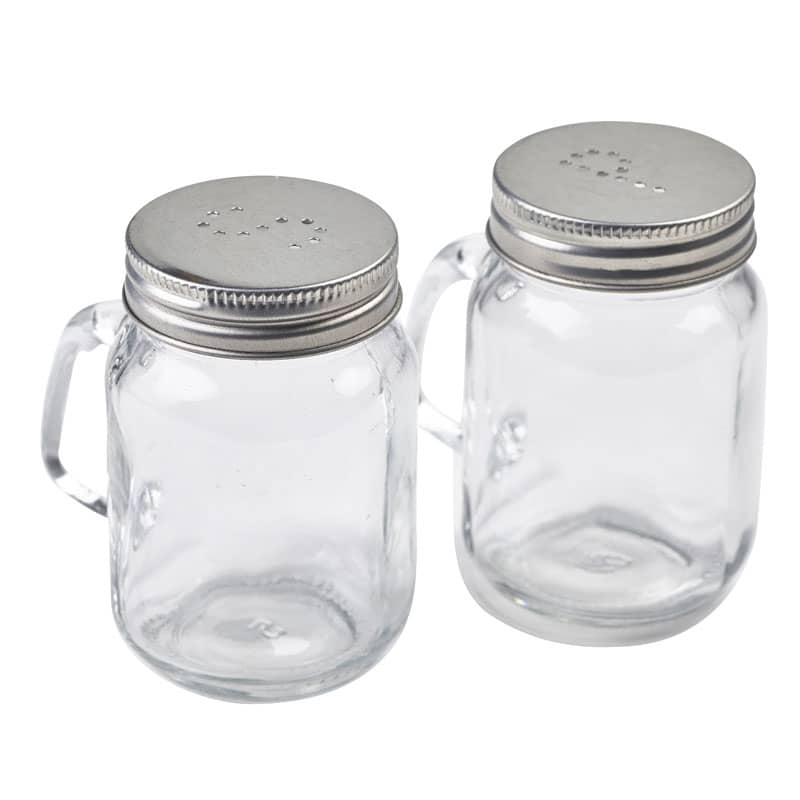 Juego de salero y pimentero estilo Mason Jar