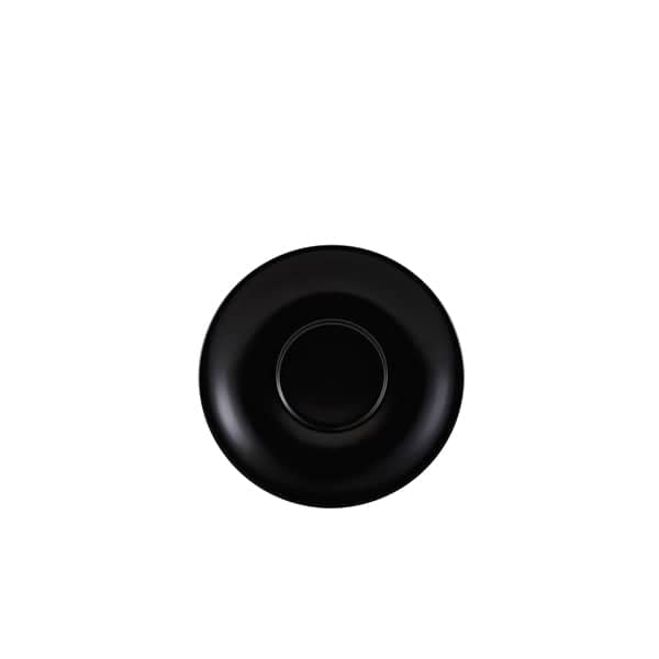 Untertasse Porzellan matt schwarz – 13,5 cm (6 Stk.)