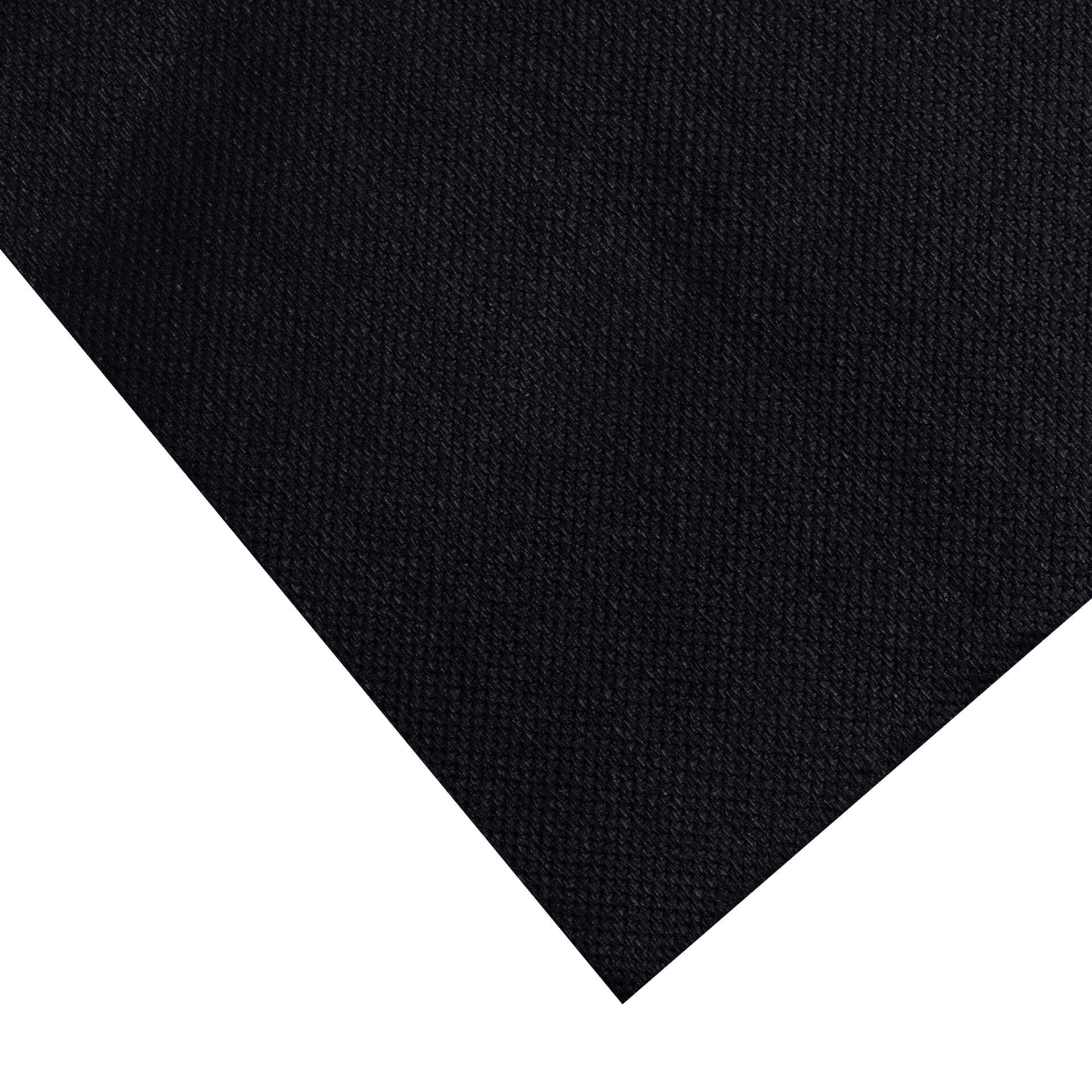 Cocktail napkins, 20x20 cm, 1/4 fold, 2-ply, micro-embossed - black (50 pcs.)