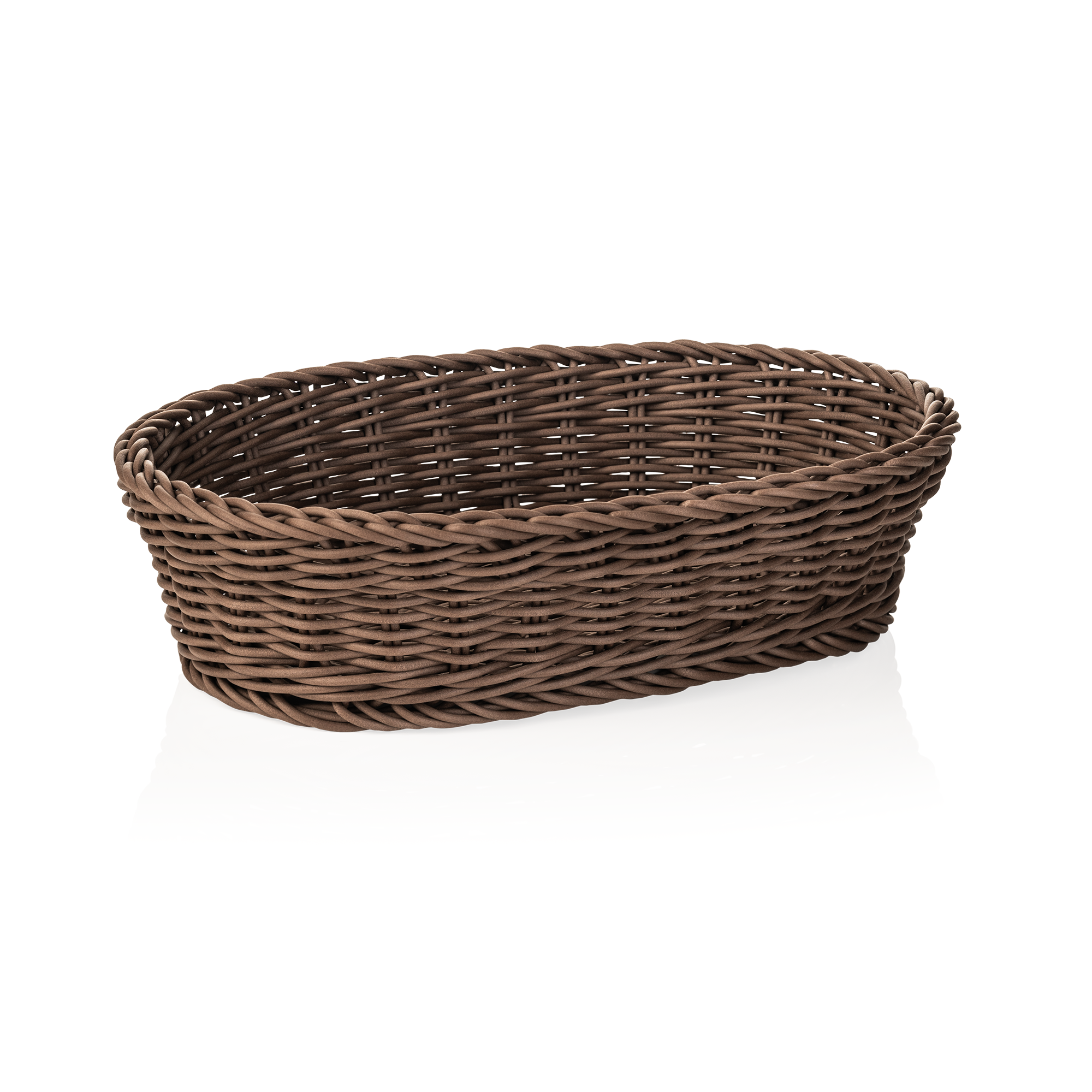 Panier ovale, polypropylène marron - 28x16x8cm