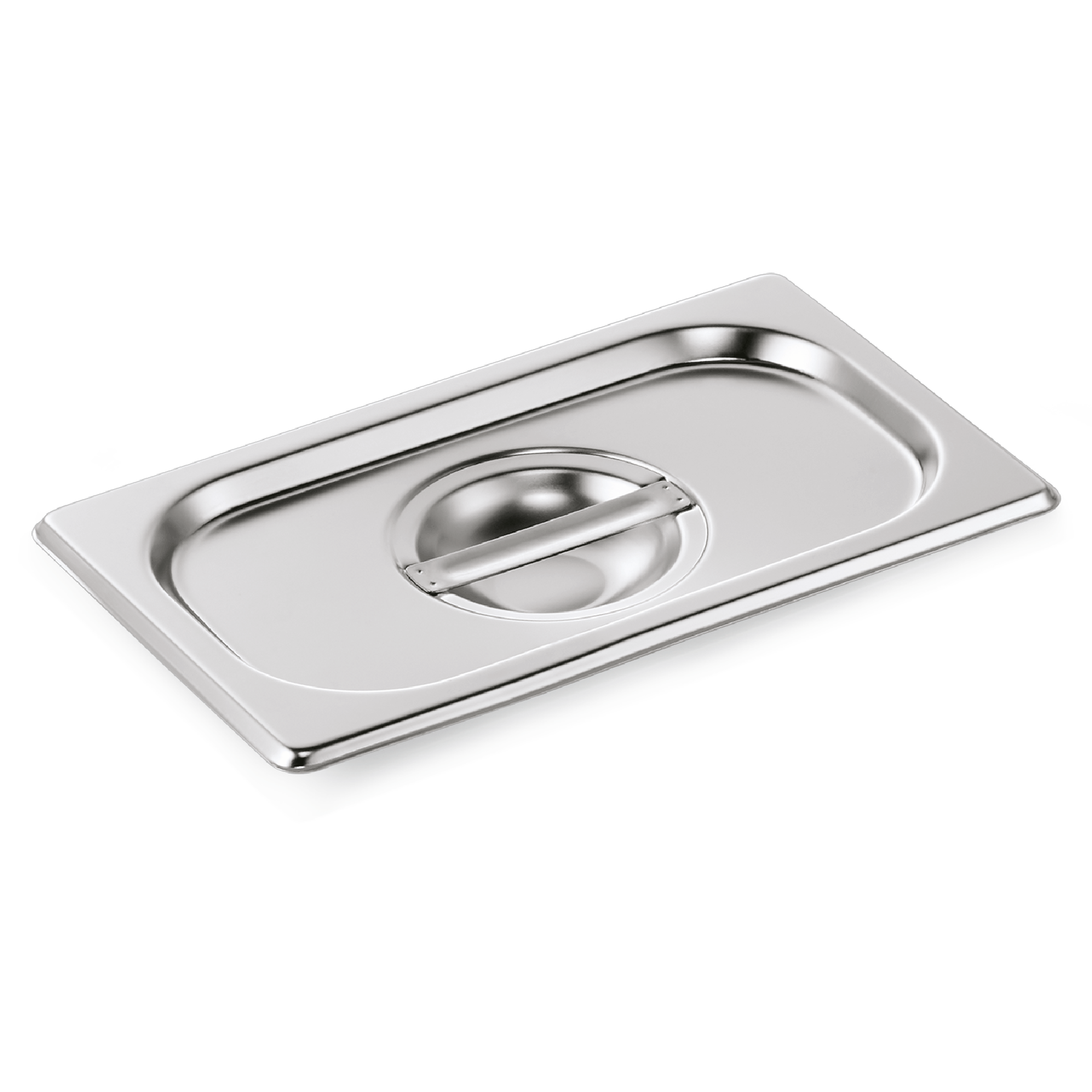 GN 1/4 lid, with spoon recess, CNS (GN CORE series)