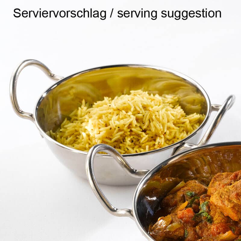 Balti bowl with handles, stainless steel - 13cm (12 pcs.)
