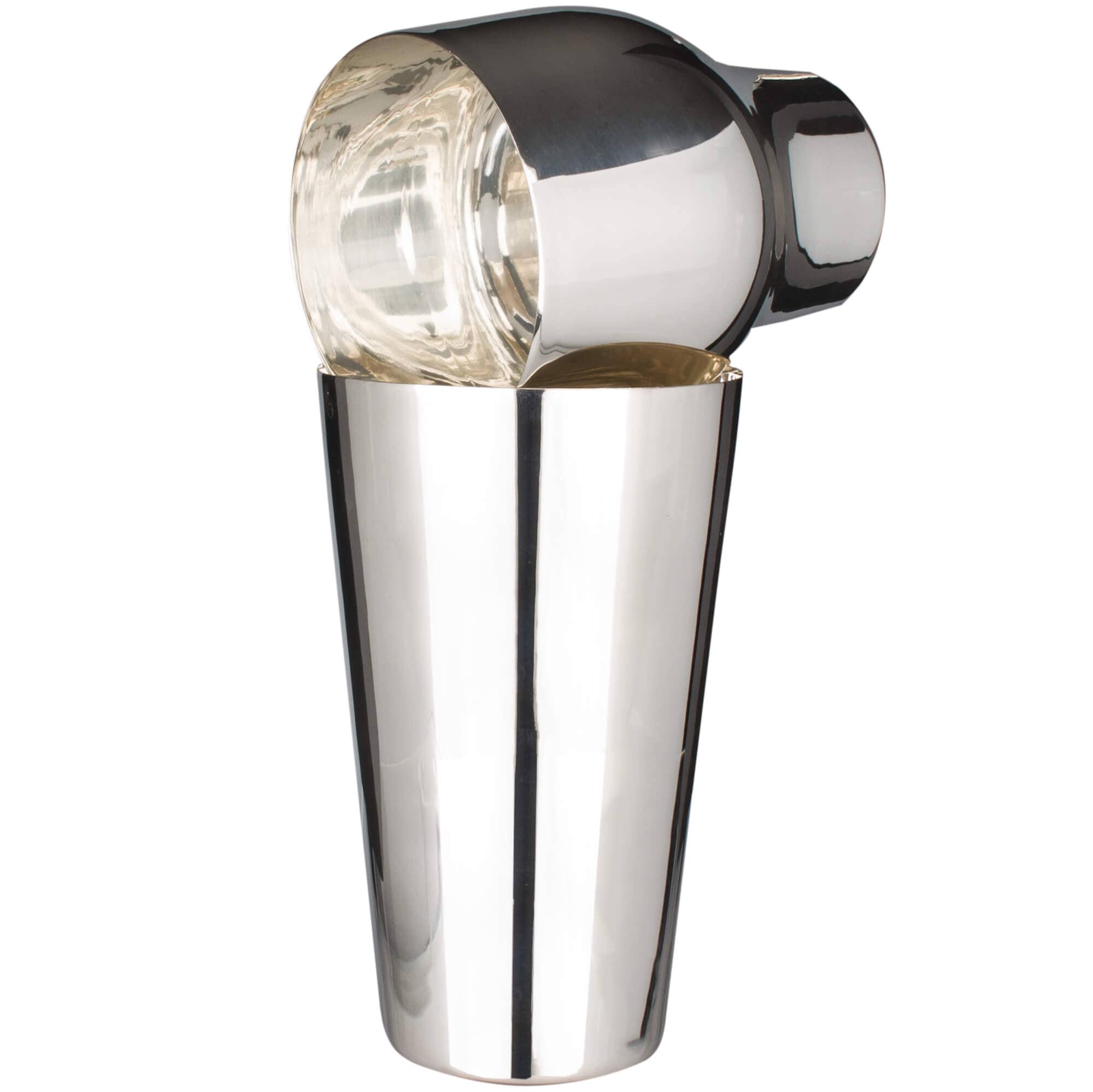 Cocktail shaker / French shaker, brass, silver-plated - 700 ml