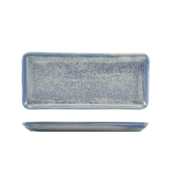 Placa rectangular estrecha Terra Seafoam – 31 x 14 cm (6 uds)