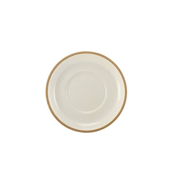 Plato bajo Kava de gres blanco – 16 cm (6 uds)