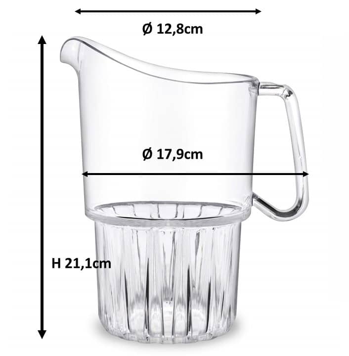Cruche en plastique London, SAN - 1,5 litre (1 pce)
