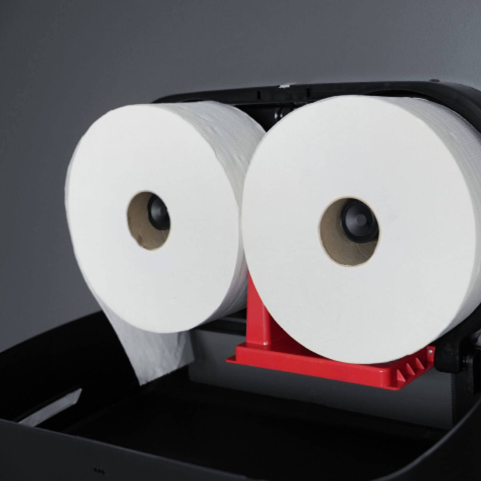 Distributeur de papier toilette Maxi Jumbo pour 2 rouleaux - noir mat