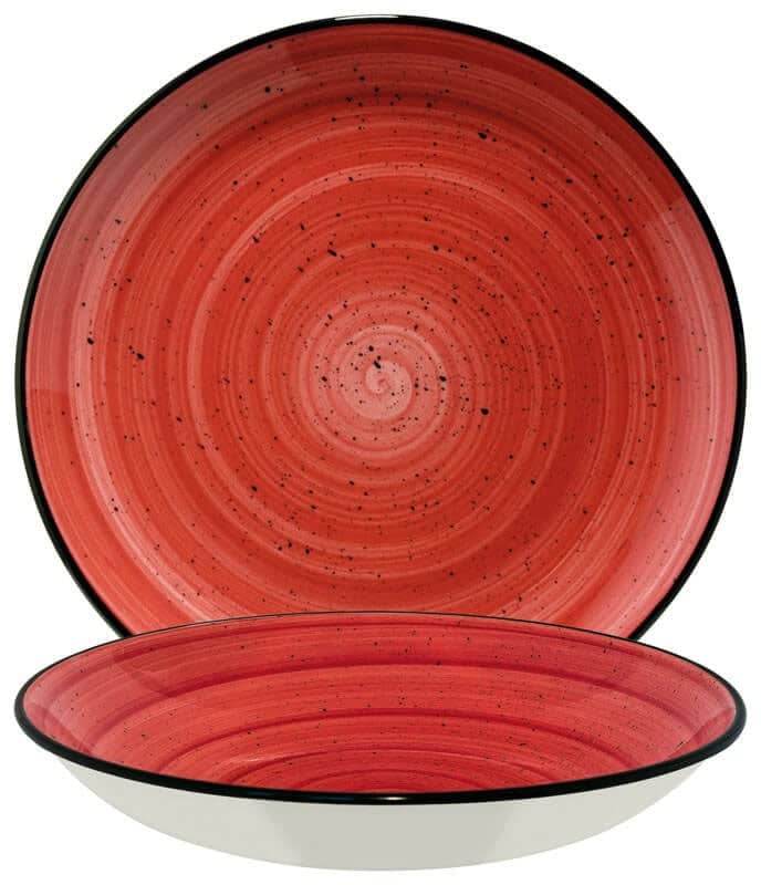 Bonna Aura Passion Assiette Gourmet creuse 20cm rouge - 12 pièces