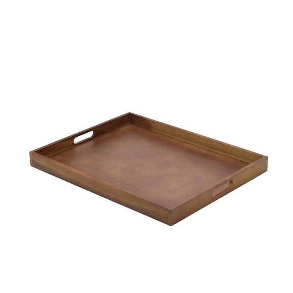 Plateau de service, bois d'acacia - 53,5 x 42,5 x 4,5 cm