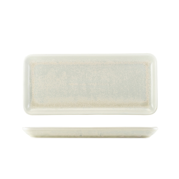 Placa rectangular estrecha Terra Pearl – 31 × 14 cm (6 uds)