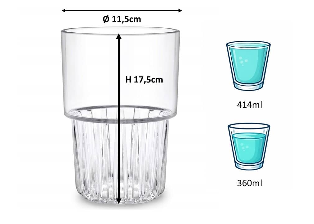 Verre en plastique London Cooler, SAN - 414 ml (1 pce)