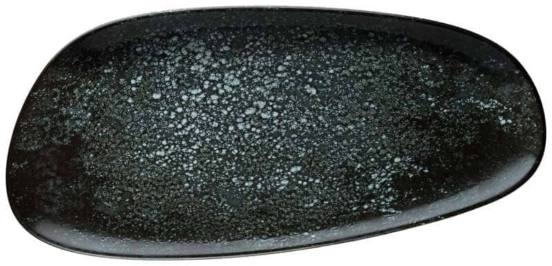 Bonna Cosmos Black Vago Plato ovalado 36 cm negro - 12 ud