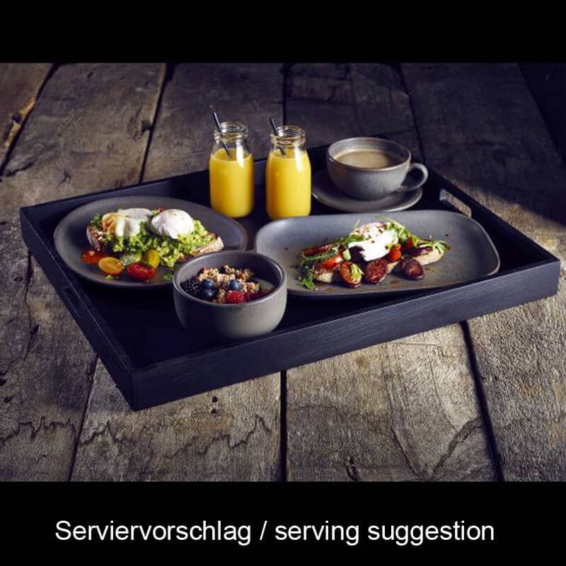 Butlers tray, acacia wood black - 49x38,5x4,5cm