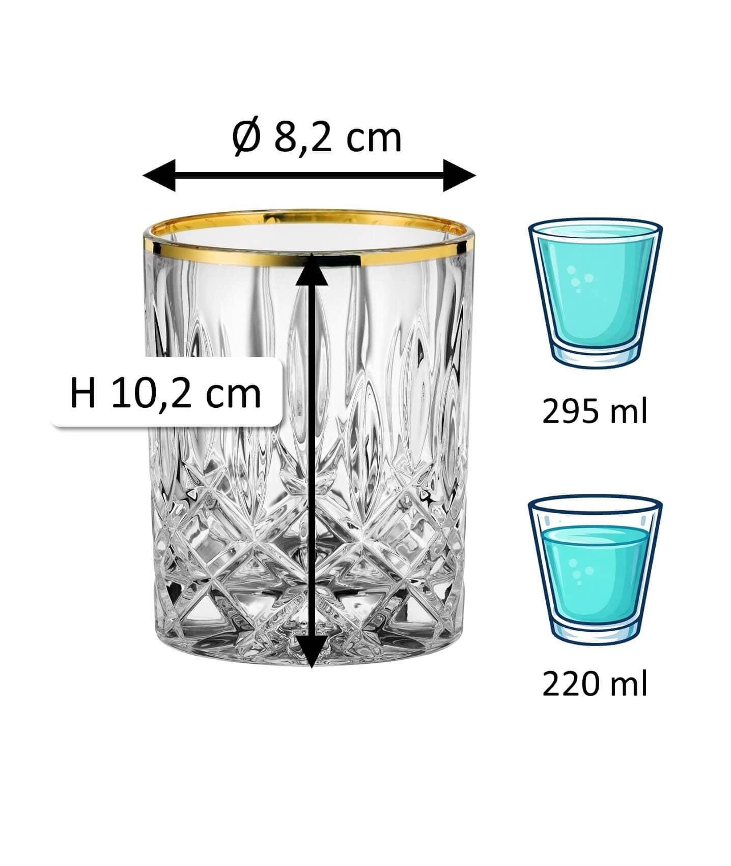 Vaso de whisky Noblesse Gold, Nachtmann - 295 ml (2 uds)
