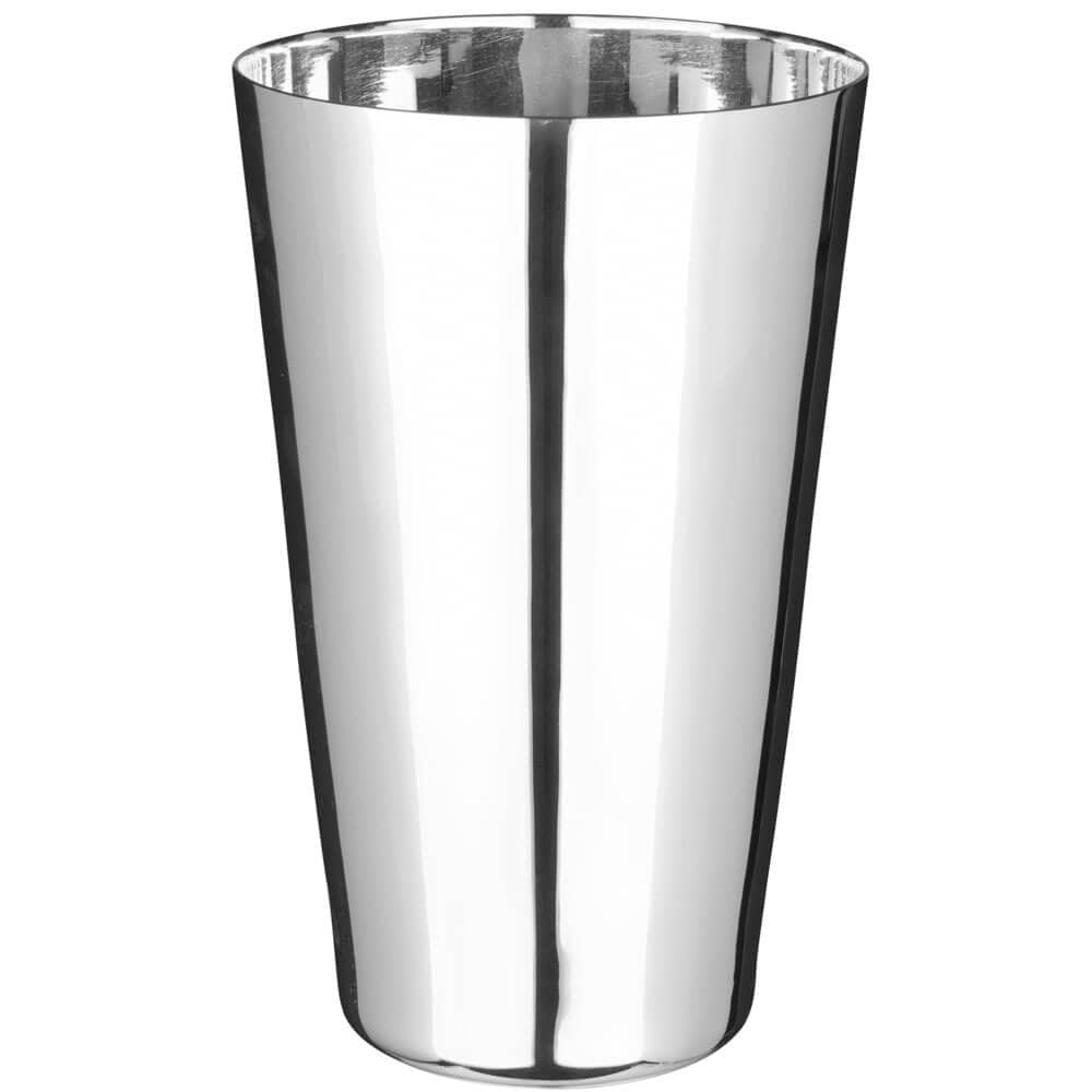 Cocktailshaker / French Shaker, Messing, Silber überzogen - 500ml