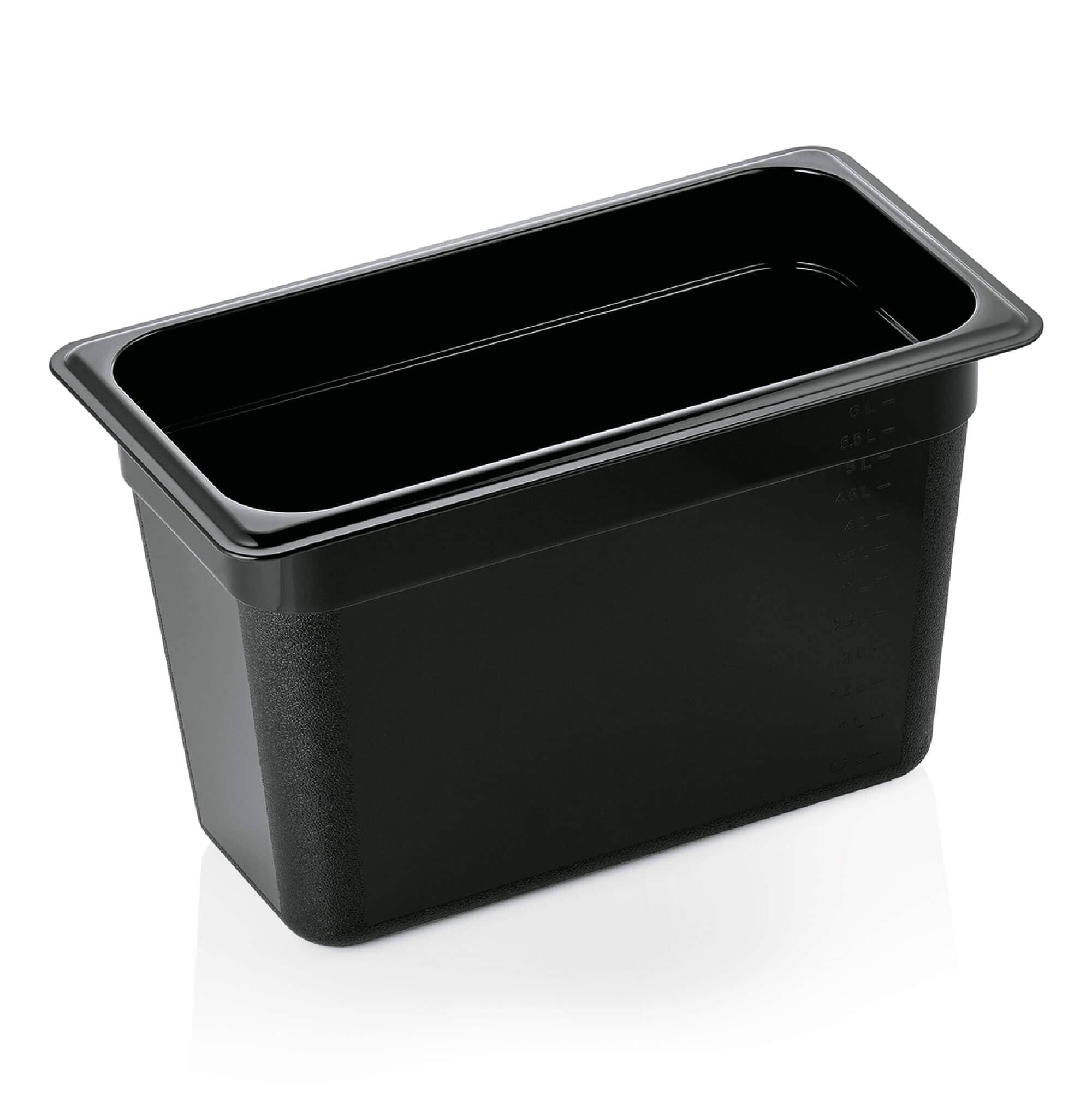 GN 1/3 Gastronormcontainer 200mm depth - PC black (GN 96 series)