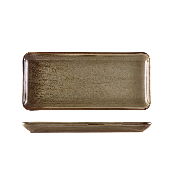 Narrow rectangular platter Terra Smoke Grey – 31 x 14 cm (6 pcs.)