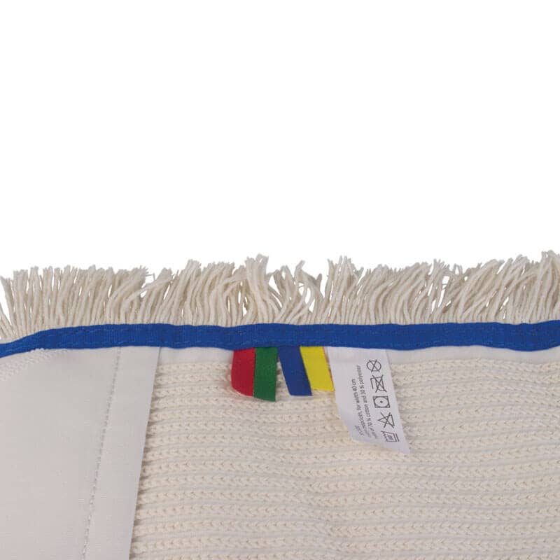 Mikrofaser-Wischmopp mit Taschen, Baumwolle weiß - 40 cm