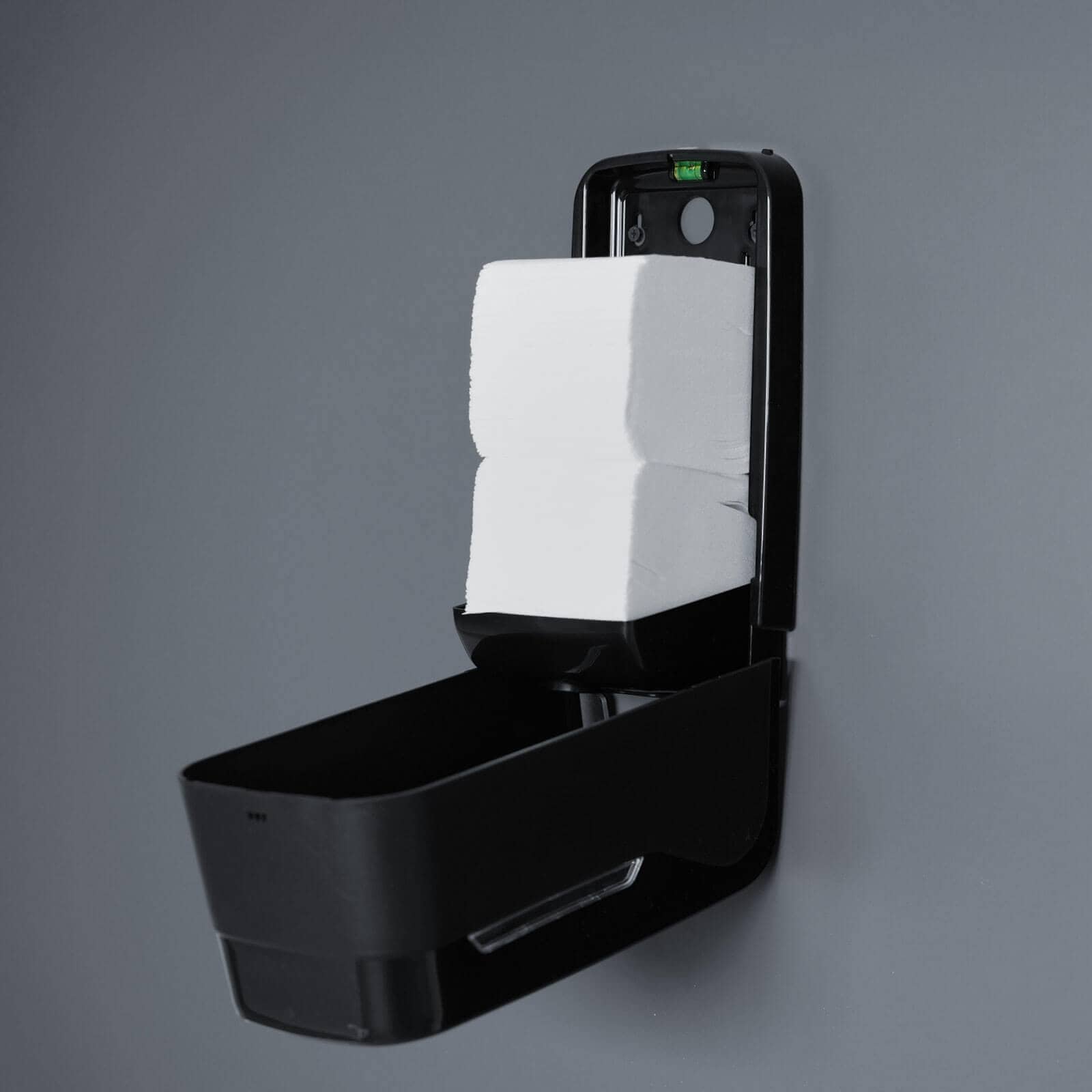 Single-sheet toilet paper dispenser - matte black