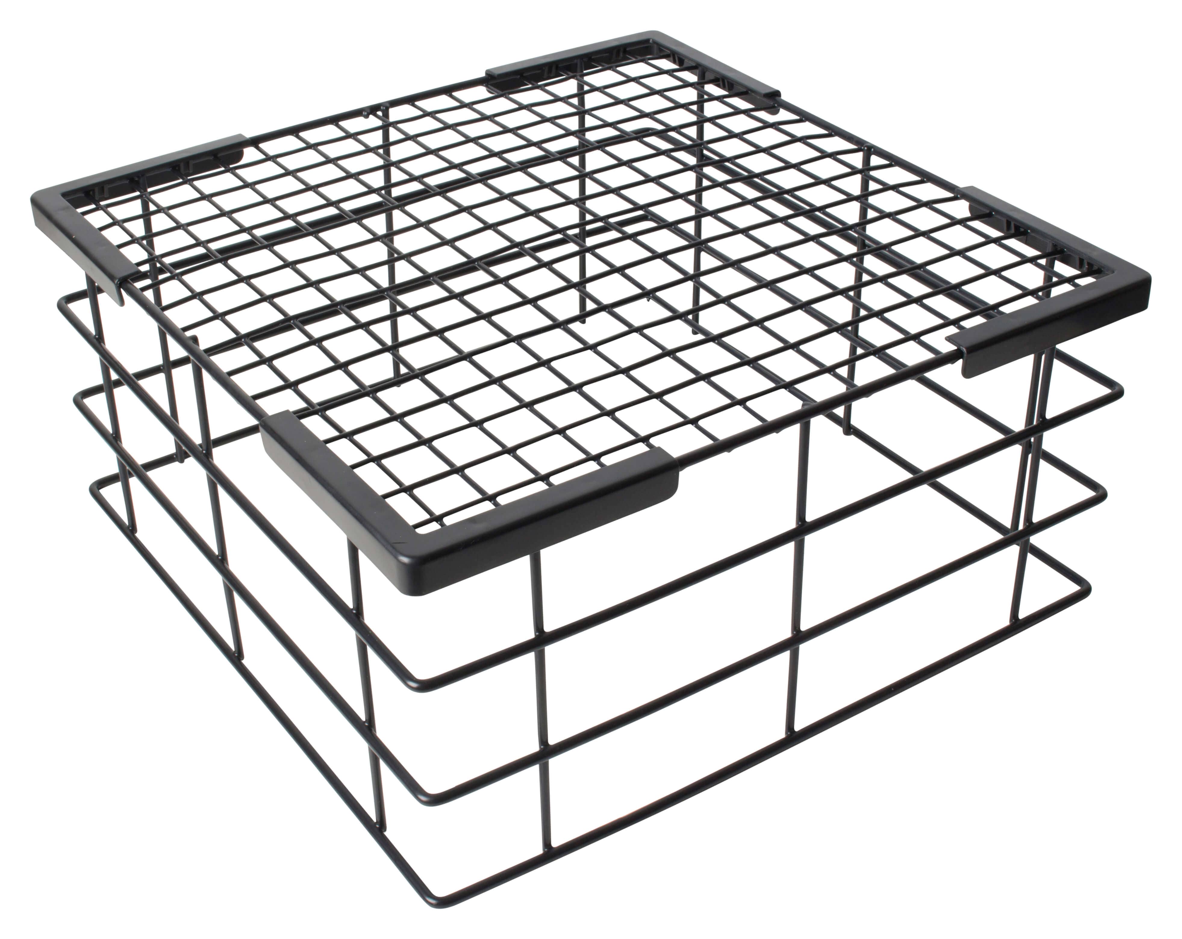 Cesta para lavavajillas Universal / cesta de alambre, recubierta de PE - 40 x 40 x 18 cm