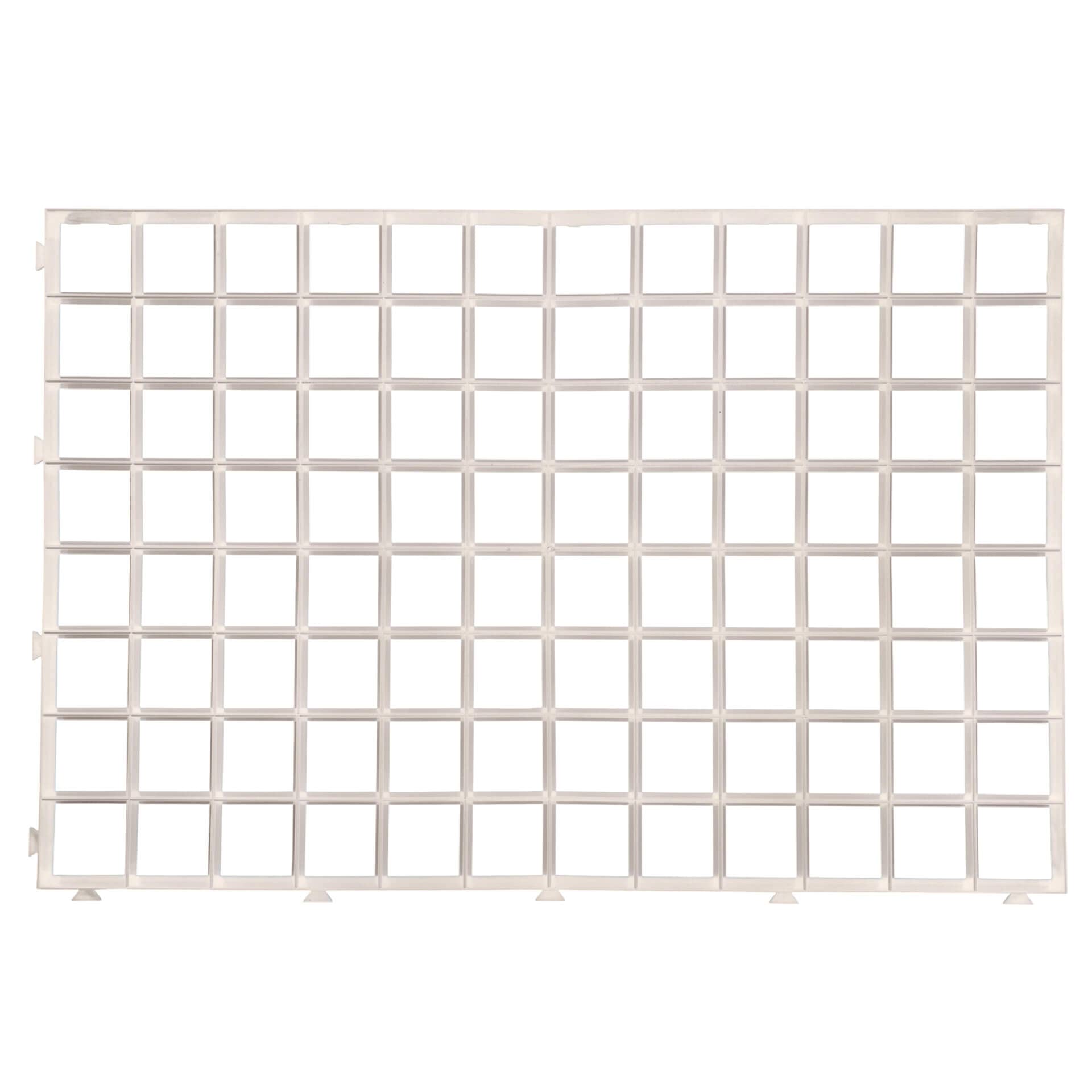 Rejilla escurridora acoplable, blanca - 4 uds.