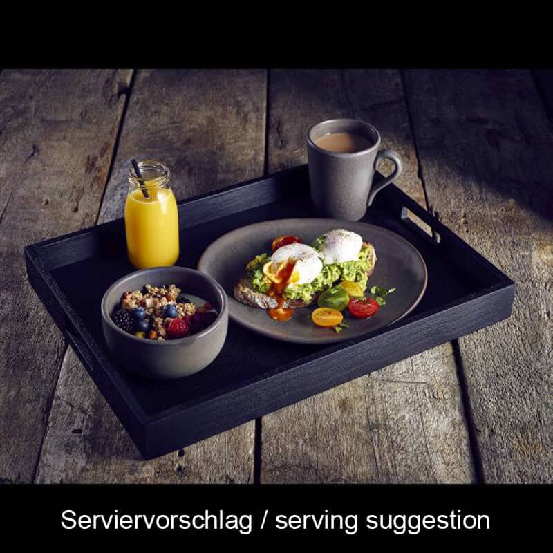 Butlers tray, acacia wood black - 44x32x4,5cm