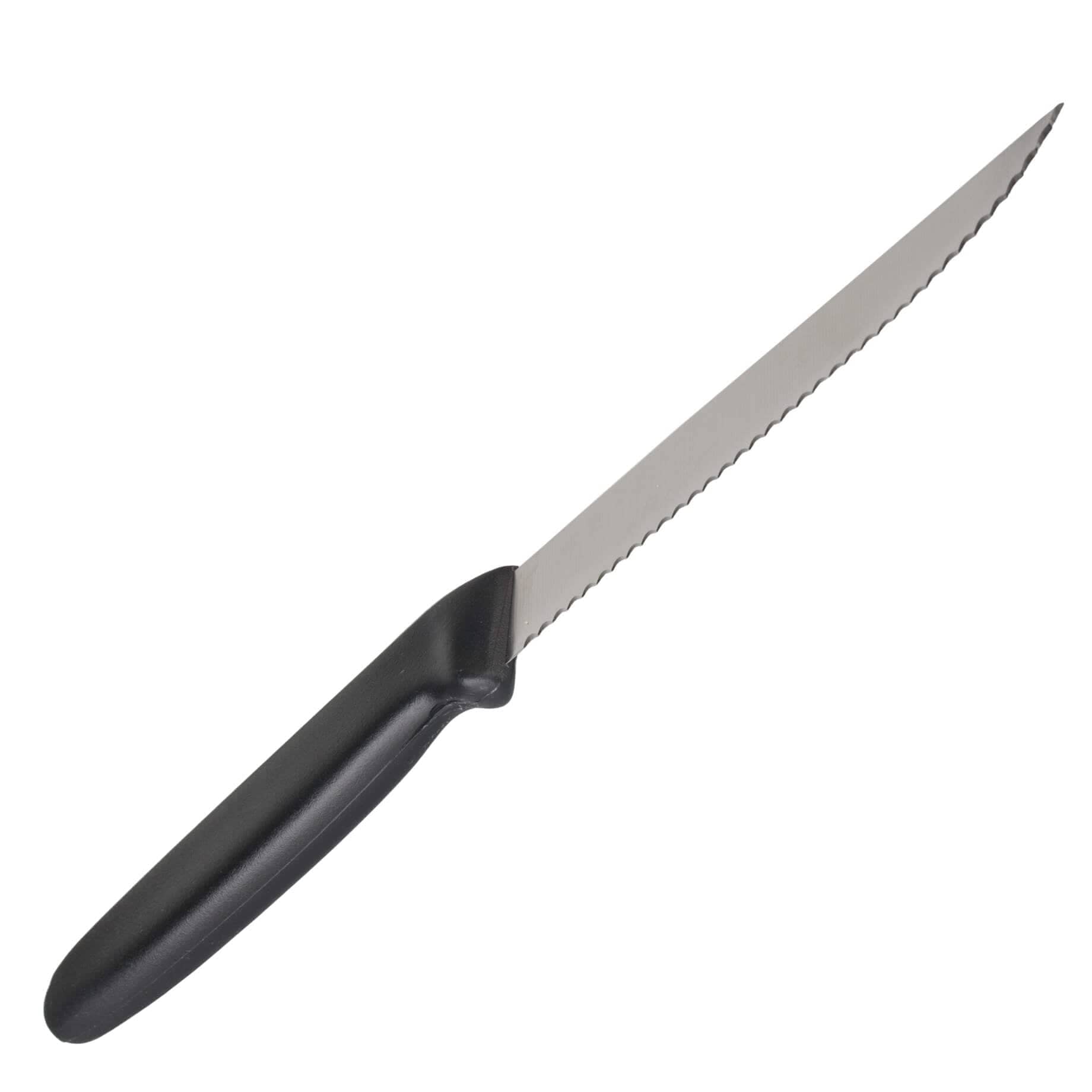 Cuchillo para carne con filo ondulado, 11 cm, Giesser - negro