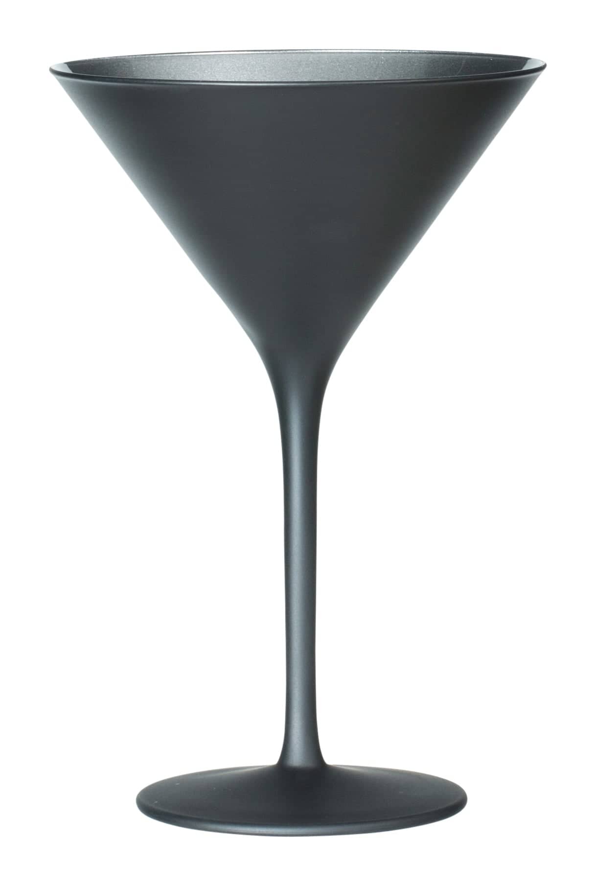 Verre à Martini, noir/argenté mat, Elements Stölzle - 240ml