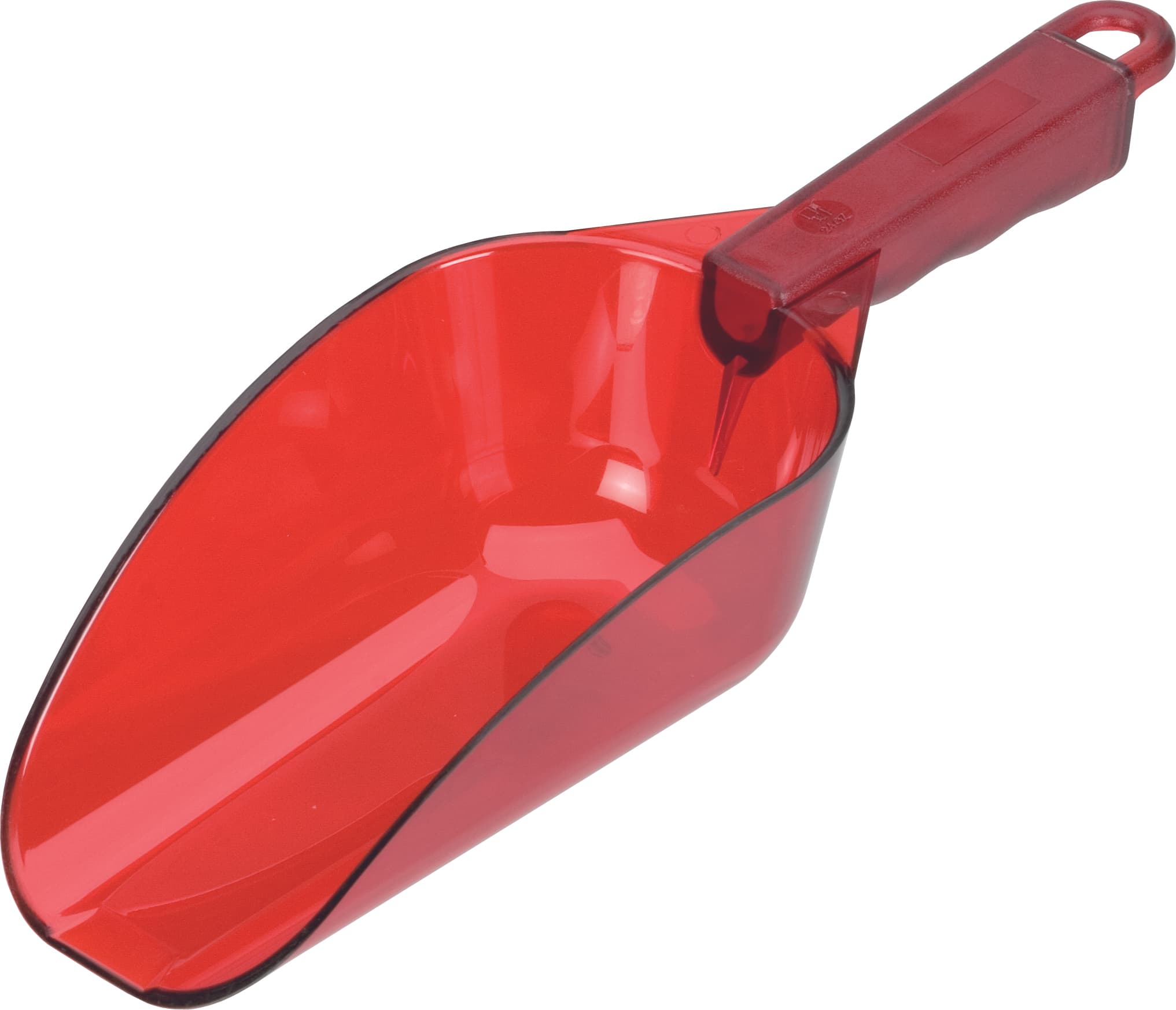 Ice scoop, polycarbonate transparent red - 0,7l