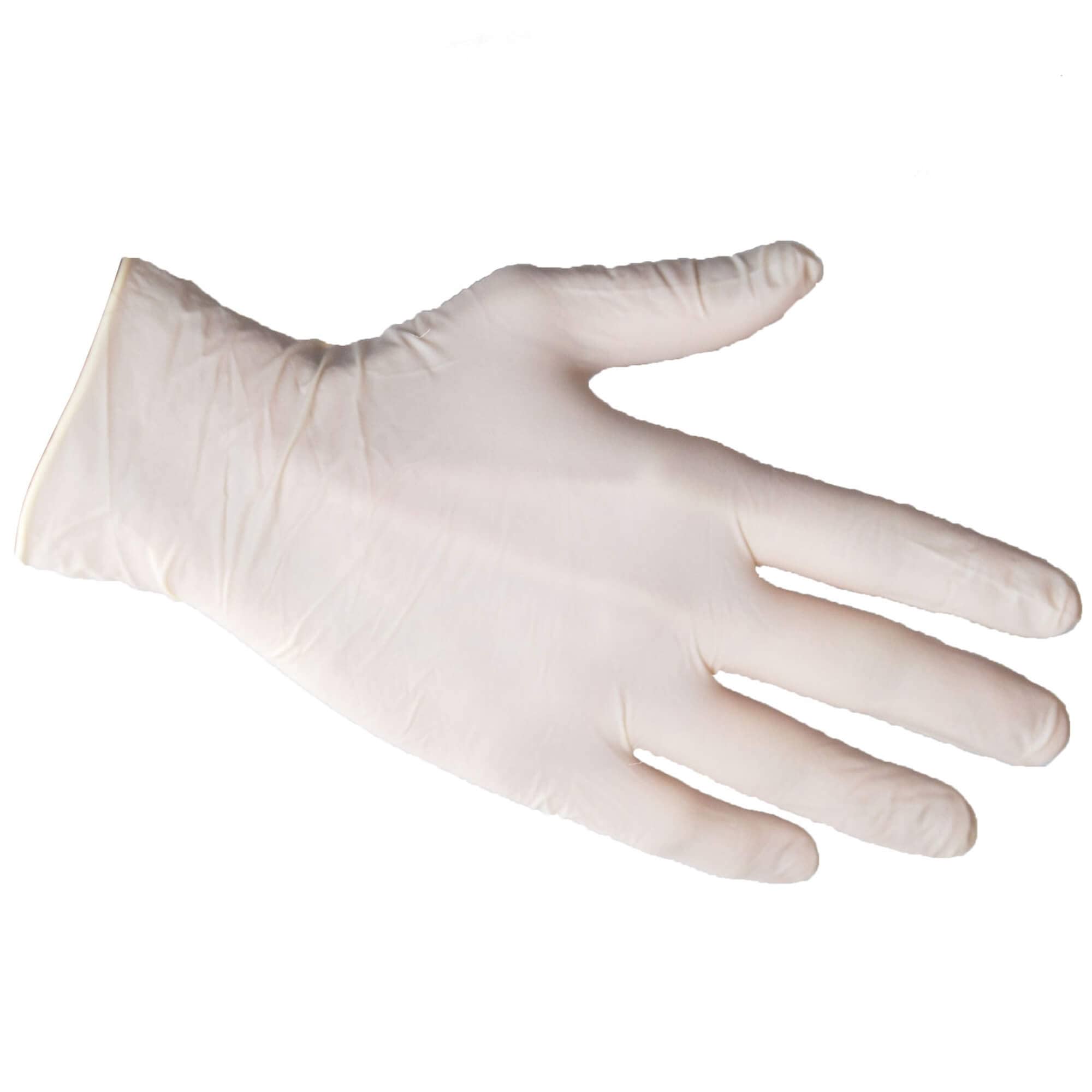 Gants en latex blancs, non poudrés - taille M (100 pcs)