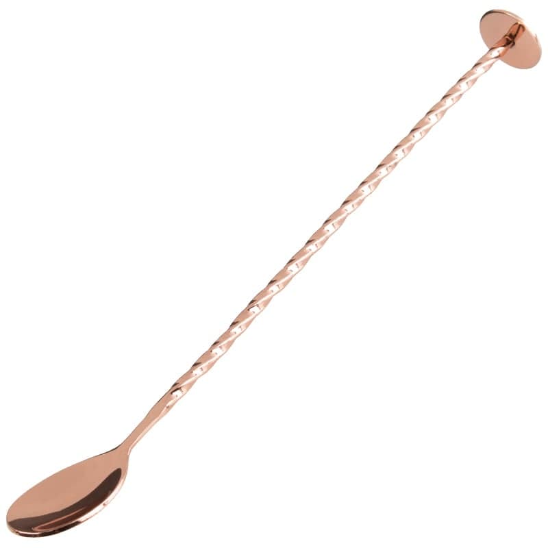 Cuchara de bar base plana, color cobre, Überbartools - 25,5 cm
