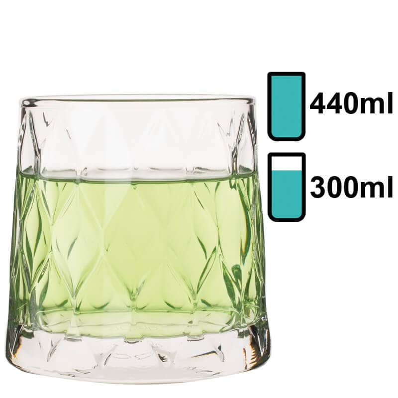 Whisky Tumbler Leafy, Pasabahce - 440ml (4 pcs.)