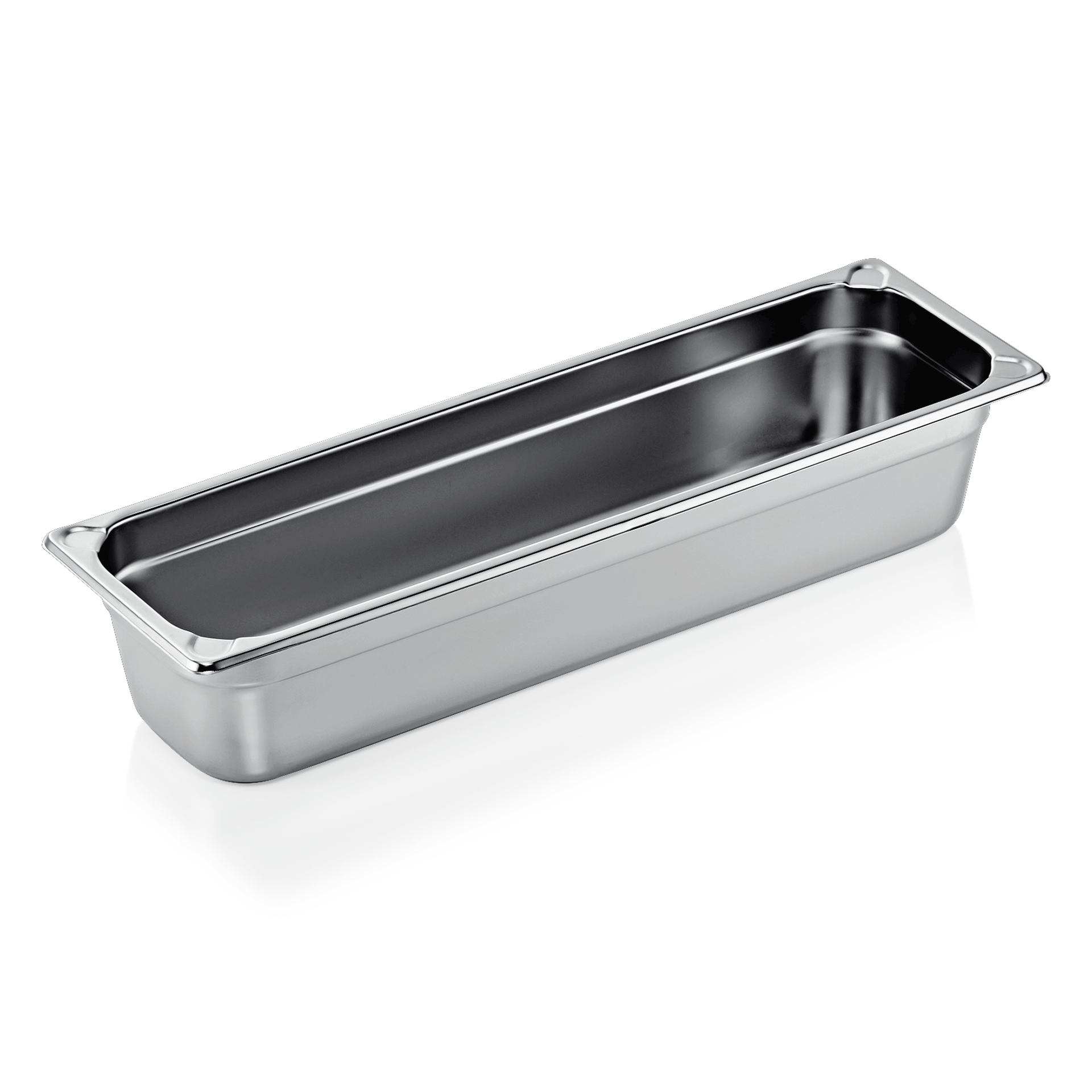 GN 2/4 Behälter, U-Ecken, CNS - H 10cm (Serie GN CORE)