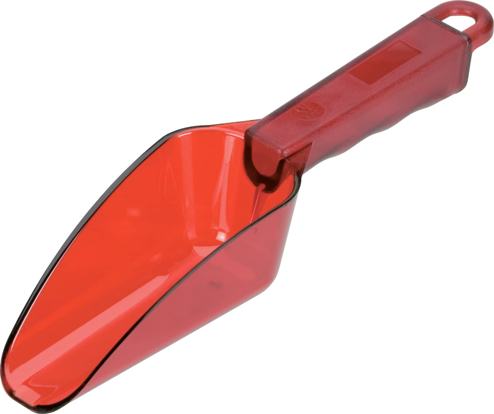 Ice scoop, polycarbonate transparent red - 0,7l