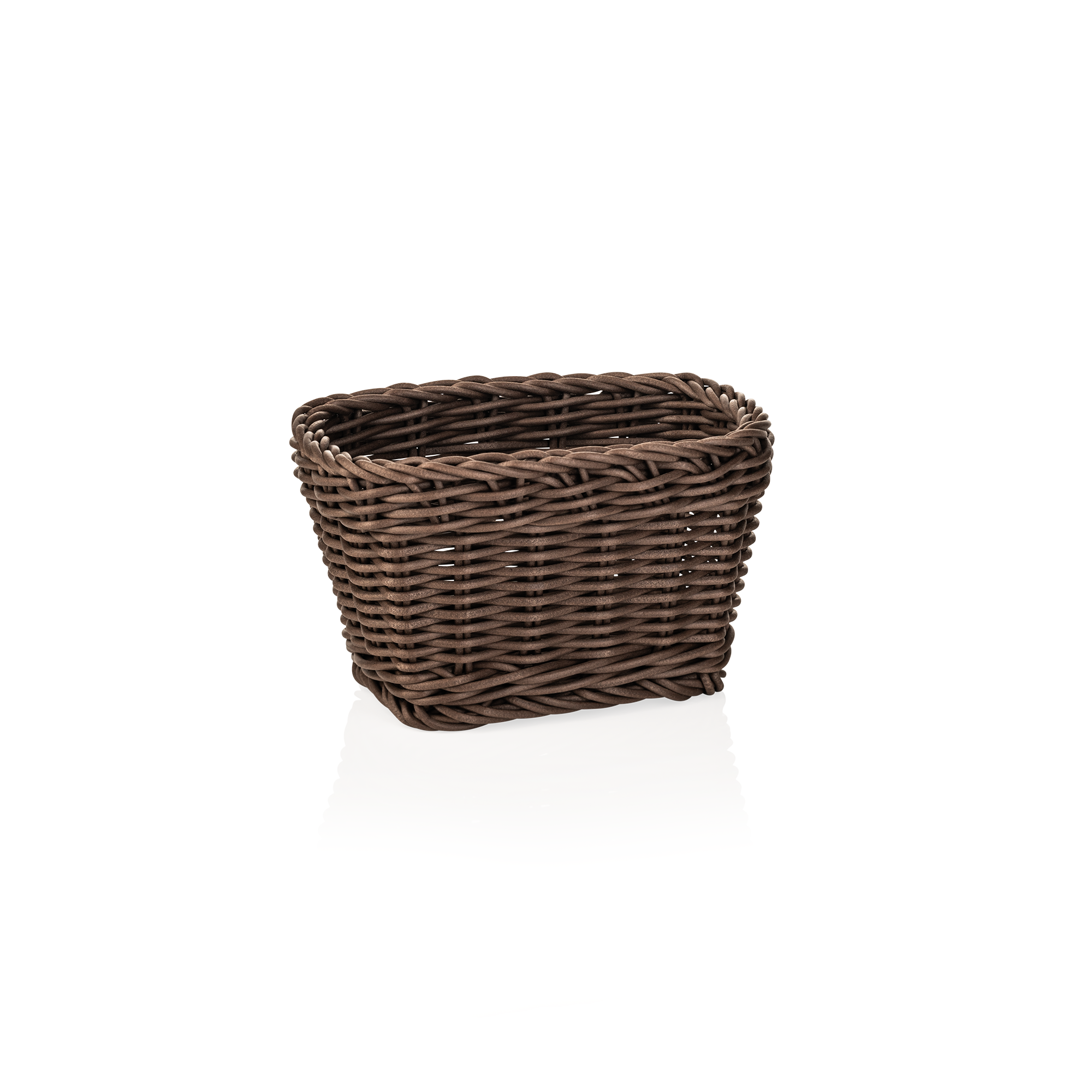 Polypropylene basket brown - 17x11x9cm
